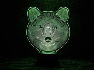 3D светильник ночник с пультом "Медведь" 3DTOYSLAMP 02-018 фото