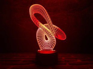 3D світильник нічник з пультом "Стрічка Мебіуса 2" 3DTOYSLAMP 07-003 фото