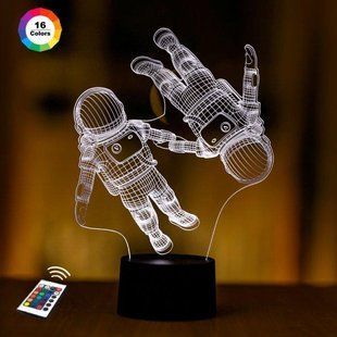 3D світильник нічник з пультом "Космонавти" 3DTOYSLAMP 58784GHY фото