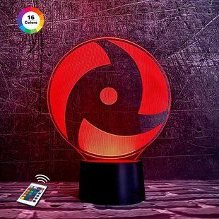 3D светильник ночник с пультом "Знак Мангекё" 3DTOYSLAMP 6743ОО фото