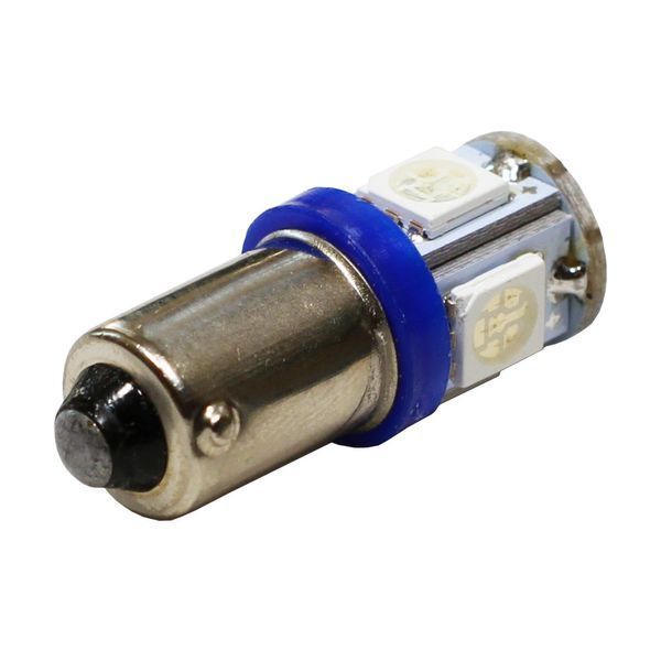 Автолампи діодна BA9S-5050-5smd, комплект 10 шт, T4W, BA9S, колір світіння синій 14118B10 фото