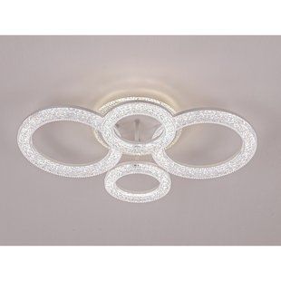 Люстра светодиодная акриловая + подсветка RGB с пультом 3100-6100К, 130 Вт. F+LIGHT FP-23513-2-2H-RGB фото