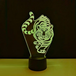 3D светильник ночник с пультом "Тигр 2" 3DTOYSLAMP 123о фото