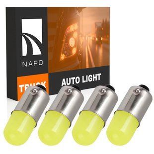 Комплект светодиодных ламп для грузовиков NAPO TRUCK BA9S-3D T4W Ba9s цвет свечения белый 4 шт NT14950W04 фото