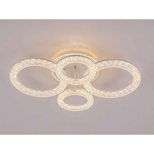 Люстра светодиодная акриловая + подсветка RGB с пультом 3100-6100К, 130 Вт. F+LIGHT FP-23513-2-2H-RGB фото