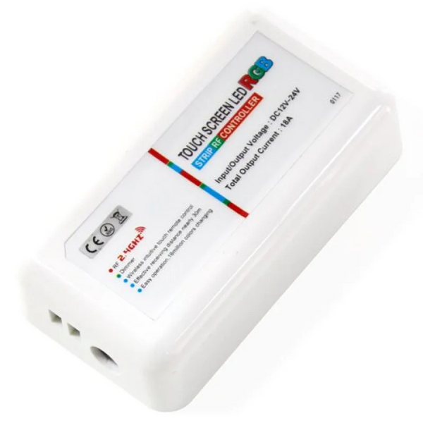 Контроллер CCT OEM 12A 4-zone 12V 144W RF, 4 зоны, 2 канала, сенсорный пульт Бн 3831 фото