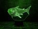 3D світильник нічник з пультом "Акула" 3DTOYSLAMP 02-039 фото 1