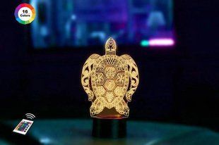 3D світильник нічник з пультом "Черепаха" 3DTOYSLAMP s0154 фото