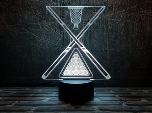 3D світильник нічник з пультом "Більярд 2" 3DTOYSLAMP 10-026 фото