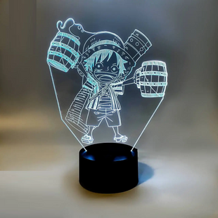 3D светильник ночник с пультом "Монки Д.Луффи &laquo;Чиби&raquo;" 3DTOYSLAMP *2345678987 фото