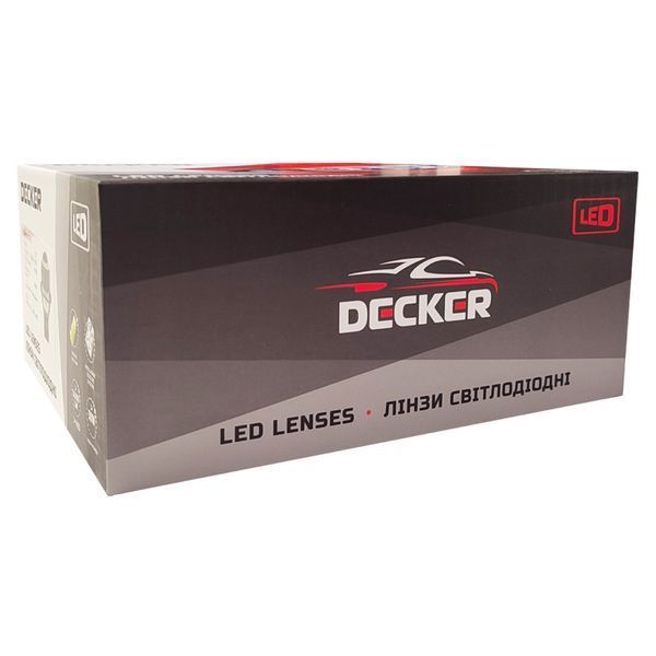 Світлодіодна лінза модуль для фар Decker LED BL 3.0" R-8 65W 5500K комплект 2 шт 102-993 фото