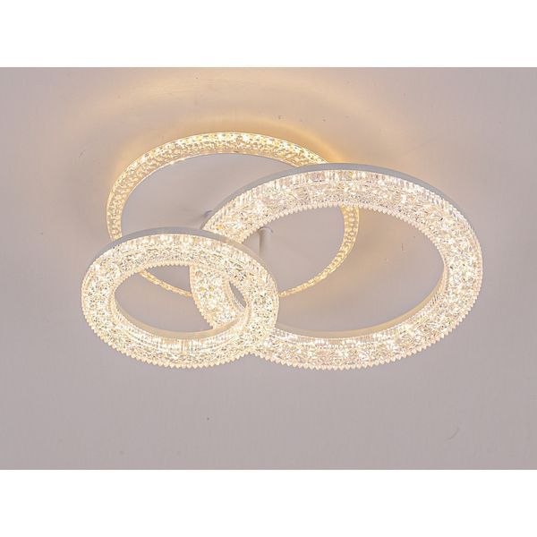 Люстра светодиодная акриловая + подсветка RGB с пультом 3100-6100К, 76 Вт. F+LIGHT FP-23513-2H-RGB фото