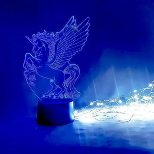 3D світильник нічник з пультом "Пегас" 3DTOYSLAMP 76565КК фото