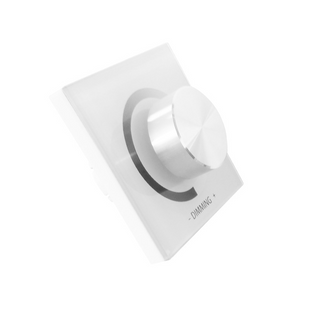 Димер PROLUM LED встроенный KNOB (6A, белый корпус, 12&ndash;24V, IP20, управление на корпусе, без пульта) 401013 фото