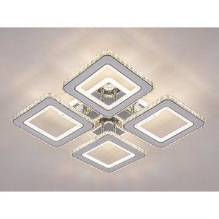 LUMINOX QUADRO RGB 23505 &ndash; LED люстра 256Вт з пультом, мобільним керуванням і кольоровим підсвічуванням FP-23505-4H-L-RGB фото
