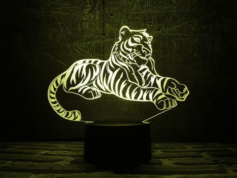 3D світильник нічник з пультом "Тигр" 3DTOYSLAMP 02-047 фото