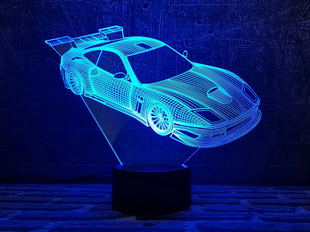 3D світильник нічник з пультом "Автомобіль 24" 3DTOYSLAMP 08-046 фото