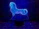 3D светильник ночник с пультом "Серебряный конь" 3DTOYSLAMP 02-026 фото 2