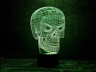 3D светильник ночник с пультом "Череп 3" 3DTOYSLAMP 05-028 фото