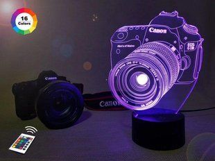 3D світильник нічник з пультом "Фотоапарат" 3DTOYSLAMP 03-027 фото
