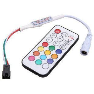 Контролер SPI PROLUM RGB (RF, 21 кнопок, 6A, 3PIN, 1024px, WS2811/WS2812) 402019 фото