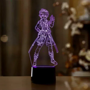 3D світильник нічник з пультом GENSHIN IMPACT "Беннет" 3DTOYSLAMP *87874СС фото