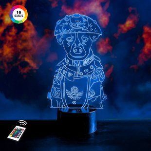 3D світильник нічник&nbsp;з пультом "Піс Патрон 3" 3DTOYSLAMP 457ПР фото