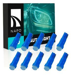 Комплект светодиодных ламп NAPO LED T5-1led-A T5 W1,2W 10 шт цвет свечения синий N15300B10 фото