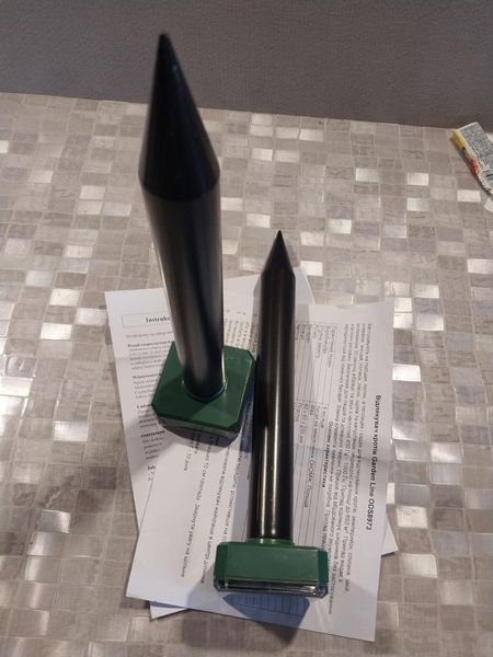 Набір вібро-звукових відлякувачів кротів та гризунів Garden Line ODS8973 (2 шт) на сонячних батарейках *333 371 фото