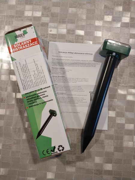 Набір вібро-звукових відлякувачів кротів та гризунів Garden Line ODS8973 (2 шт) на сонячних батарейках *333 371 фото