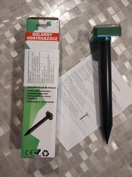 Набір вібро-звукових відлякувачів кротів та гризунів Garden Line ODS8973 (2 шт) на сонячних батарейках *333 371 фото