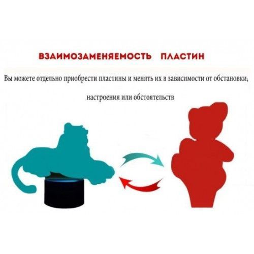 3D светильник ночник с пультом "Ноль два (4)" 3DTOYSLAMP *1574СМИ фото
