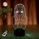 3D светильник ночник с пультом "Ноль два (4)" 3DTOYSLAMP *1574СМИ фото 1