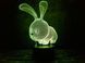3D светильник ночник с пультом "Кролик" 3DTOYSLAMP 02-013 фото 2