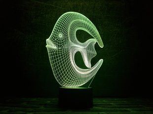3D светильник ночник с пультом "Коралловая рыбка" 3DTOYSLAMP 02-005 фото